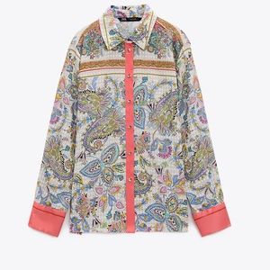 Zara printed blouse